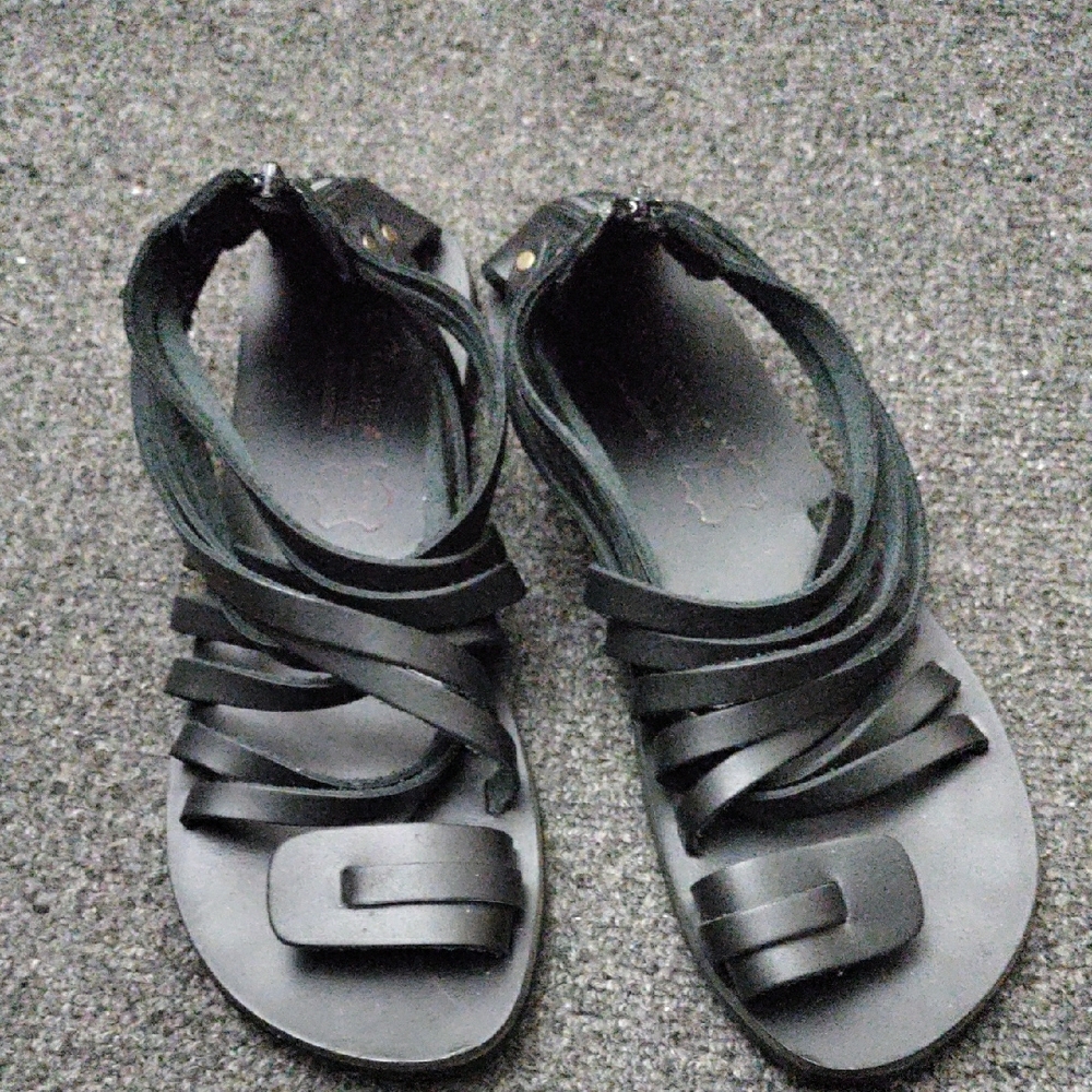 Emmanuela Greek Leather Gladiator Sandals